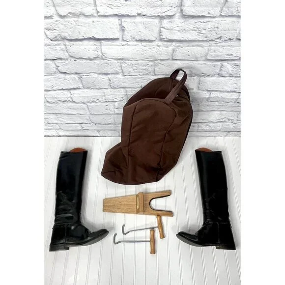 EISERS Women's Black "Last" Leather Ridding Boots US 8 - Picture 9 of 9